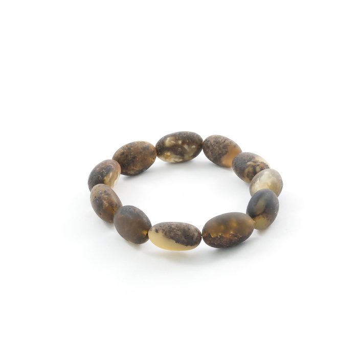 amber-bracelet-stone-shape-beads-black amber-bracelet-stone-shape-beads-black