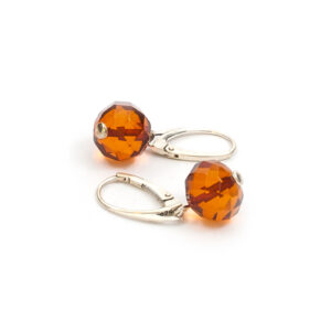 amber-earrings-faceted-balls-n