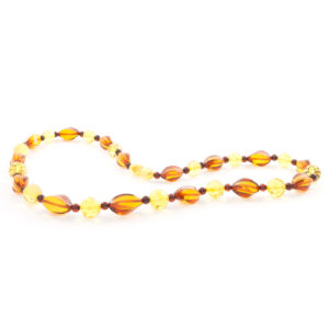 amber-necklace-faceted-rounds-and-olives-cognac