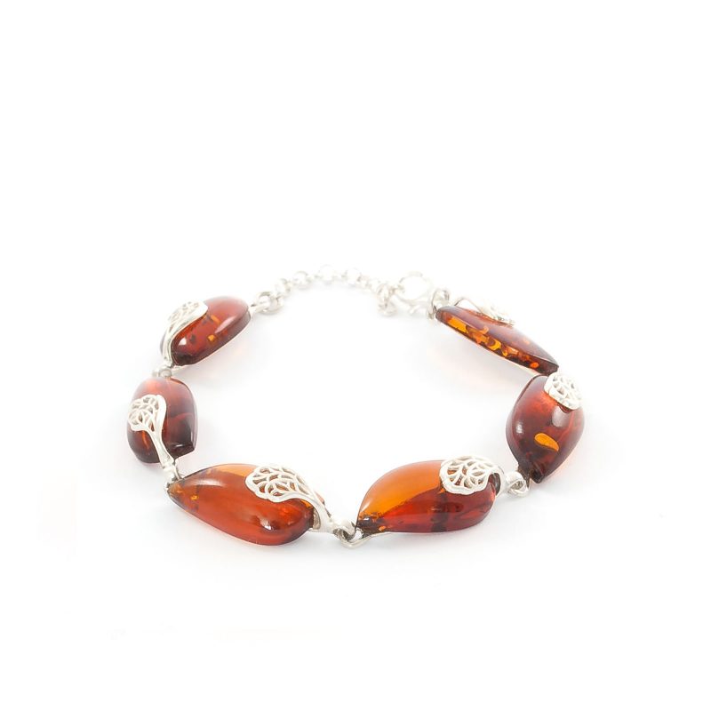 amber-silver-bracelet-with-cognac-beads